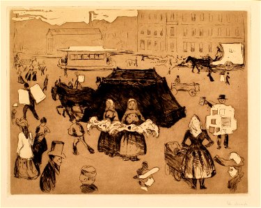 Edvard Munch The Hearse Potsdamer Platz Thielska 297M32