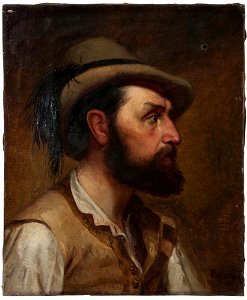 Edvard Perséus - Självporträtt som jägare - NMGrh 4898 - Nationalmuseum
