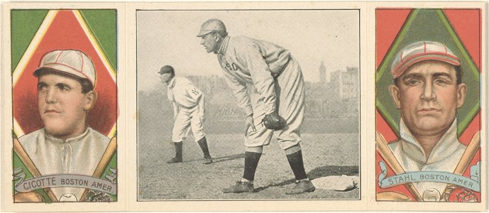 Edw. V. Cicotte-Jacob G. Stahl, Boston Red Sox, baseball card portrait LCCN2008678526