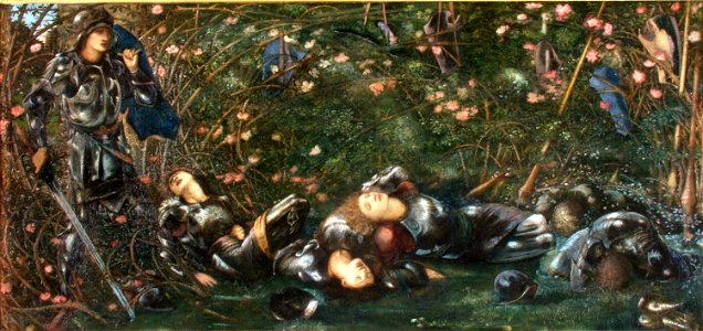 Edward Burne-Jones - El príncipe entra al bosque (serie Little Briar Rose)