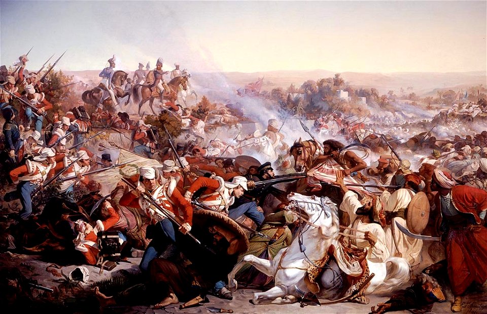 Edward Armitage (1817-96) - The Battle of Meeanee, 17 February 1843 - RCIN 407185 - Royal Collection