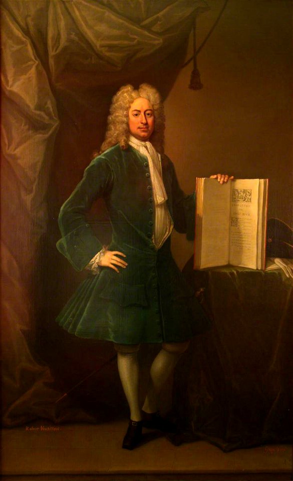 Edward Gouge (d.1735) - Robert Vansittart (1679–1719), Holding Matthew Prior's Poems (detail) - 499959 - National Trust