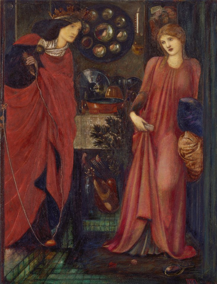 Edward Burne-Jones - Fair Rosamund and Queen Eleanor - Google Art Project