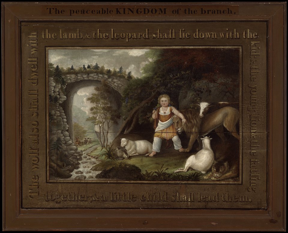 Edward Hicks - The Peaceable Kingdom of the Branch - 1958.12 - Yale University Art Gallery