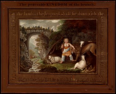 Edward Hicks - The Peaceable Kingdom of the Branch - 1958.12 - Yale University Art Gallery