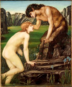 Edward Burne-Jones - Pan and Psyche - 1943.187 - Fogg Museum. Free illustration for personal and commercial use.