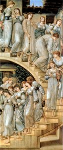 Edward Burne-Jones The Golden Stairs. Free illustration for personal and commercial use.