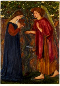 Edward Burne-Jones - The Annunciation - Google Art Project. Free illustration for personal and commercial use.