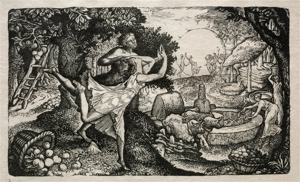Edward Calvert (British, 1799-1883) - The Cyder Feast, A Vision of Joy and Thanksgiving - 1929.142 - Cleveland Museum of Art
