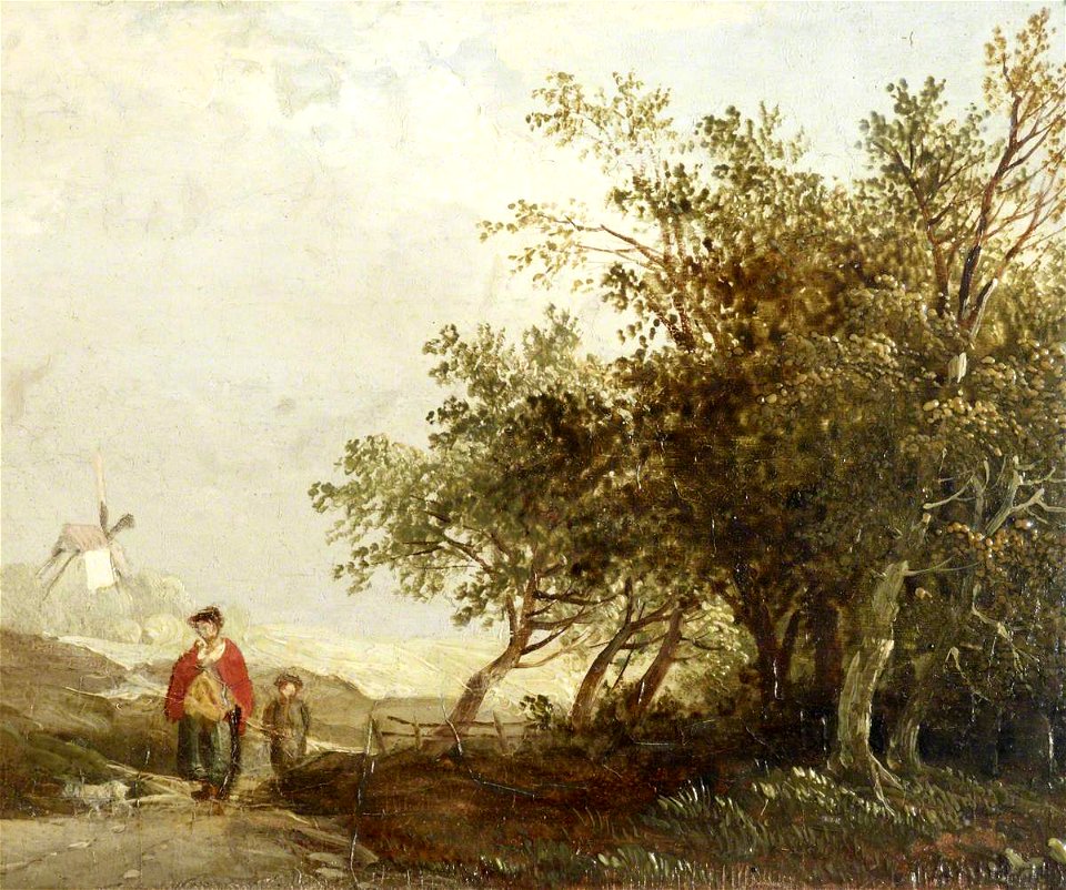 Edward Charles Williams (1807-1881) - Mother and Child on a Track by a Coppice - 515520.3 - National Trust