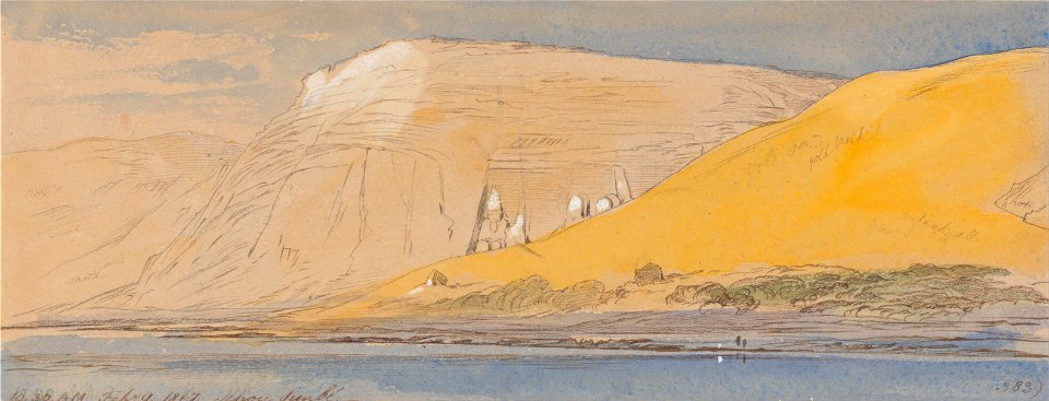 Edward Lear - Abu Simbel, 10-30 am, 9 February 1867 (383) - Google Art Project
