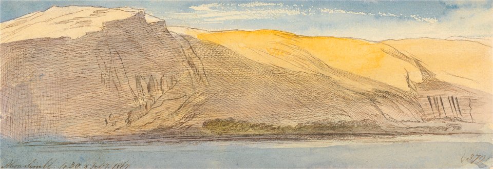 Edward Lear - Abu Simbel, 4-30 pm, 8 February 1867 (379) - Google Art Project
