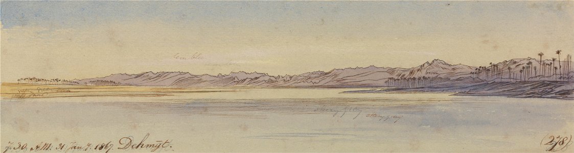 Edward Lear - Dehmyt, 7-30 am, 31 January 1867 (278) - Google Art Project