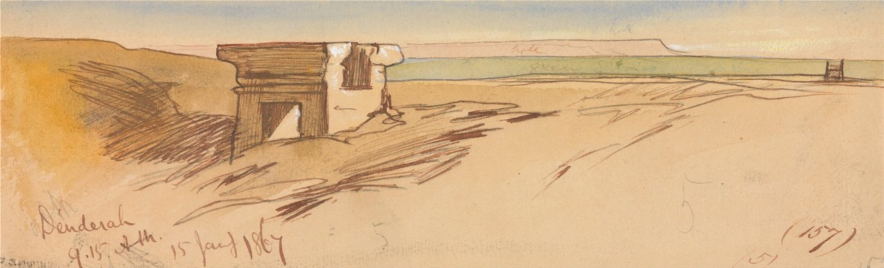 Edward Lear - Dendera, 9-15 am, 15 January 1867 (157) - Google Art Project