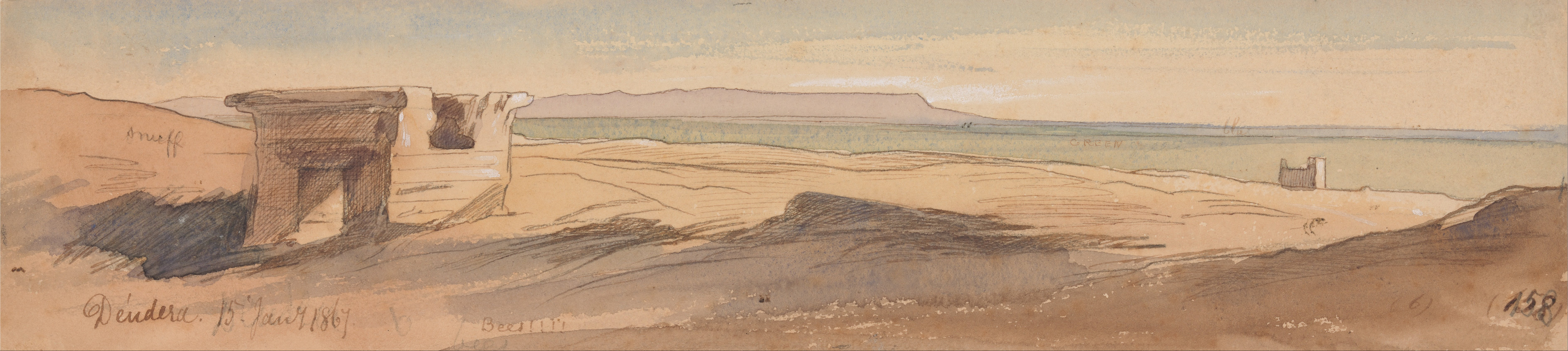 Edward Lear - Dendera, 15 January 1867 (158) - Google Art Project