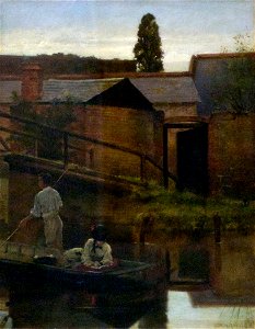 Edward Henry Fahey 1871 Canotage sur l'Arun