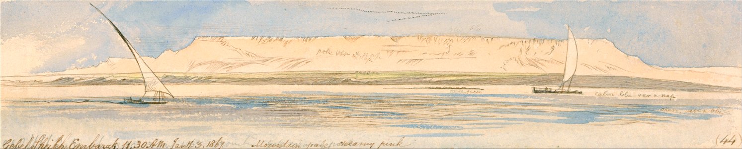 Edward Lear - Gebel Sheikh Embarak - Google Art Project (2426047)