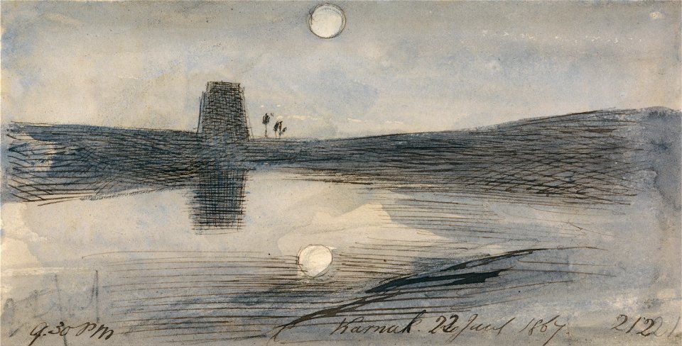 Edward Lear - Karnak, 9-30 pm, 22 January 1867 (212) - Google Art Project