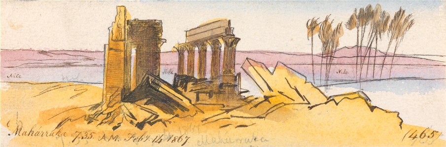 Edward Lear - Maharraka, 7-35 am, 14 February 1867 (465) - Google Art Project