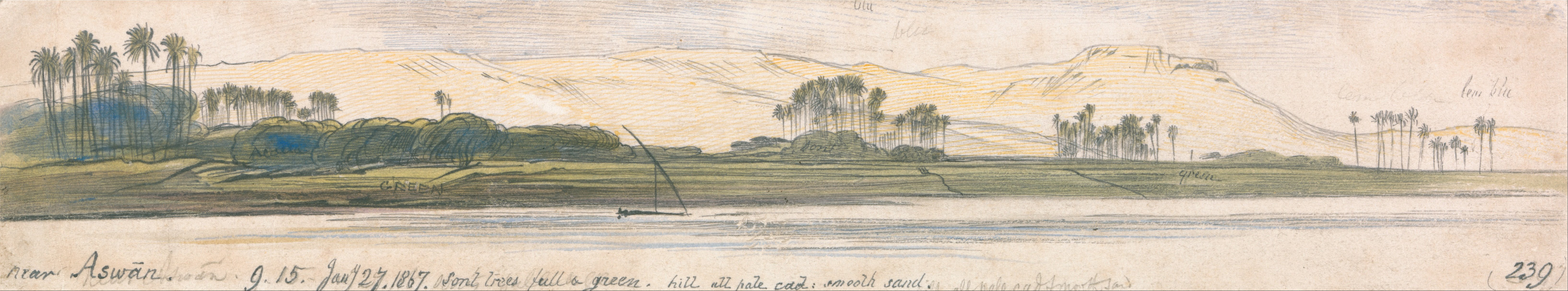 Edward Lear - Near Aswan - Google Art Project
