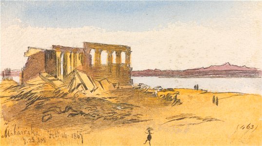 Edward Lear - Maharraka, 7-25 am, 14 February 1867 (463) - Google Art Project
