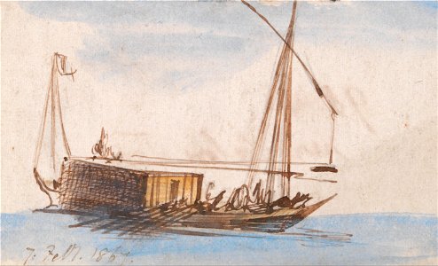 Edward Lear - Boat on the Nile - Google Art Project (2314599)