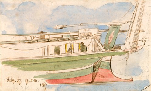 Edward Lear - Boat on the Nile - Google Art Project (2425538)