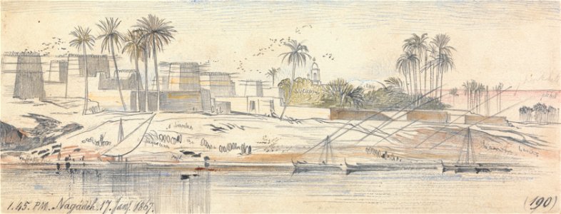 Edward Lear - Negadeh, 1-45 pm, 17 January 1867 (190) - Google Art Project