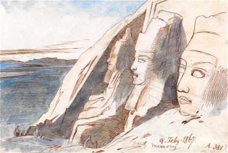 Edward Lear - Abu Simbel - Google Art Project (2314609). Free illustration for personal and commercial use.