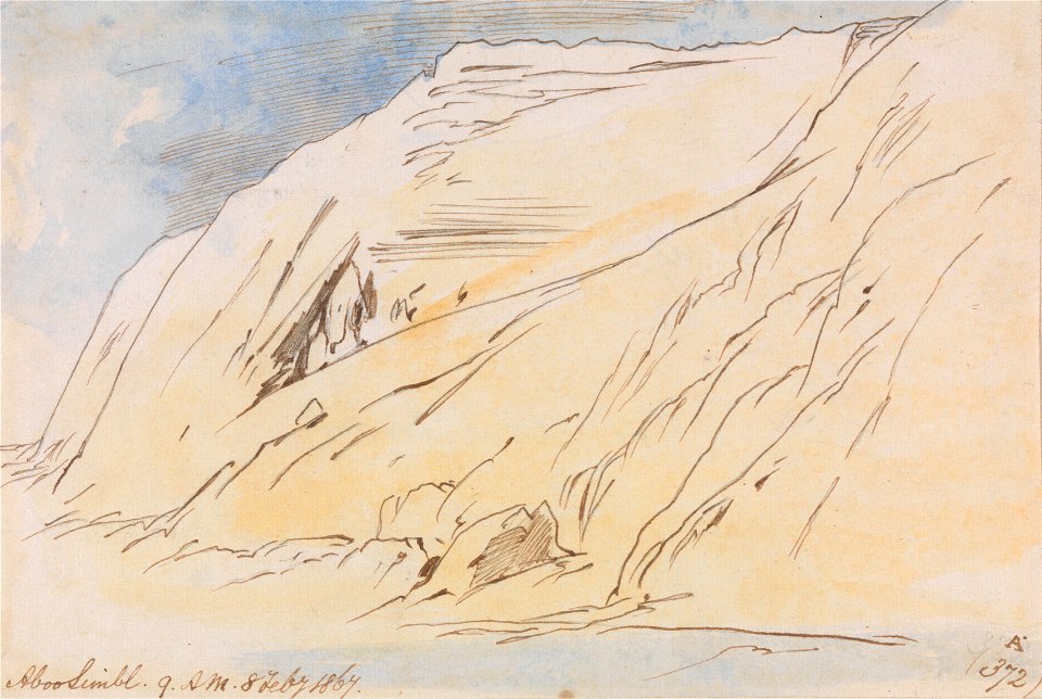 Edward Lear - Abu Simbel, 9-00 am, 8 February 1867 (372A) - Google Art Project