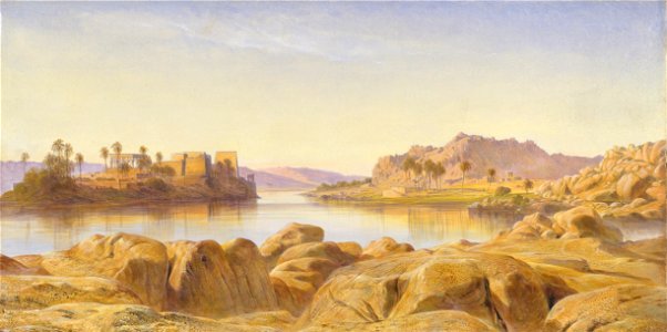 Edward Lear - Philae, Egypt - Google Art Project. Free illustration for personal and commercial use.