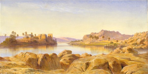 Edward Lear - Philae, Egypt - Google Art Project