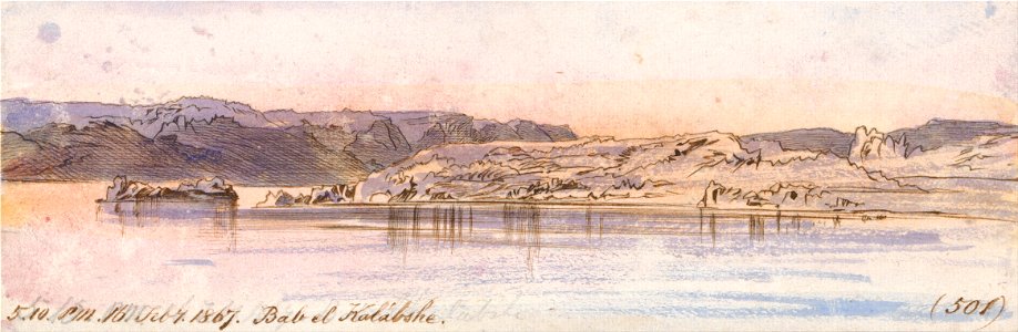 Edward Lear - Bab el Kalabshe - Google Art Project