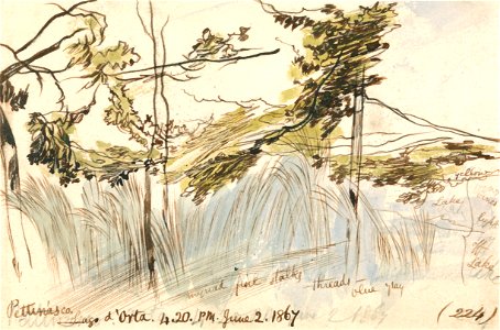Edward Lear - Pettenasco, Lago d'Orta, 4-20 pm, 2 June 1867 (224) - Google Art Project