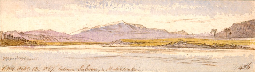 Edward Lear - Between Sabooa & Maharraka - Google Art Project