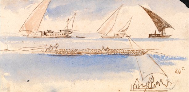 Edward Lear - Boats - Google Art Project. Free illustration for personal and commercial use.