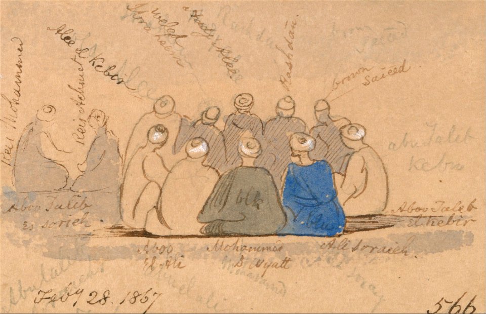Edward Lear - Seated Men - Google Art Project
