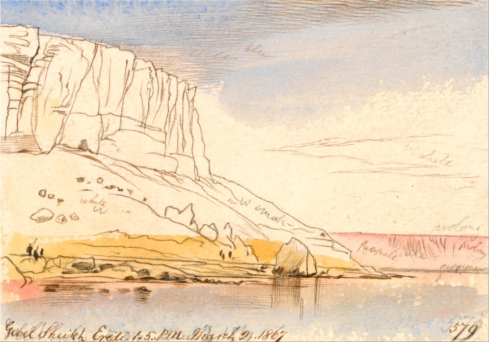 Edward Lear - Gebel Sheikh Eredi - Google Art Project (2294659)