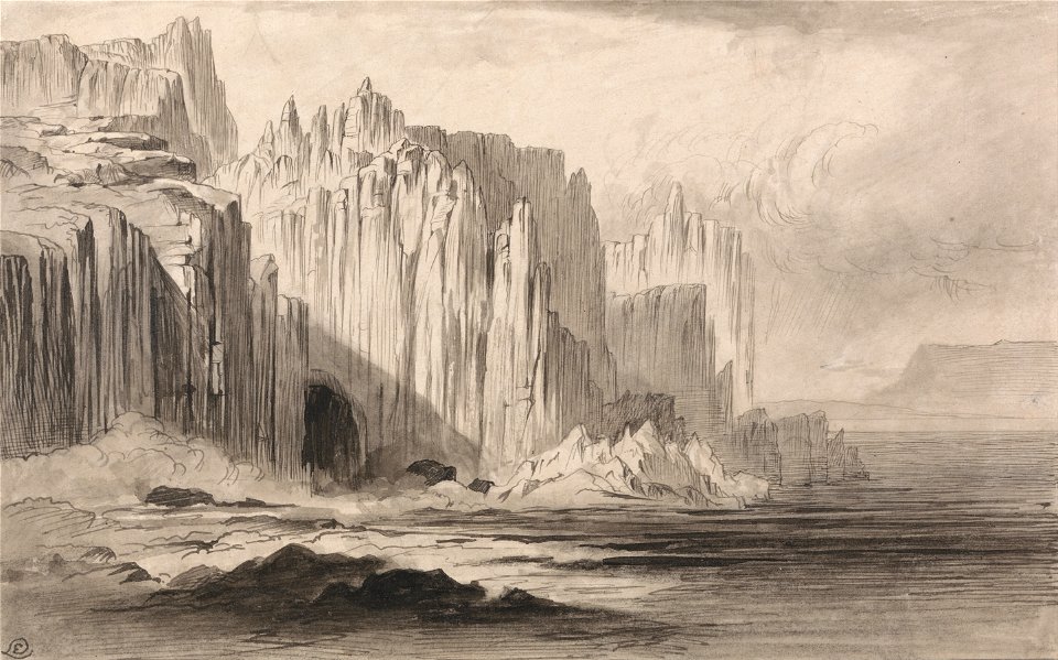 Edward Lear - The Capo Sant' Angelo, Amalfi - Google Art Project