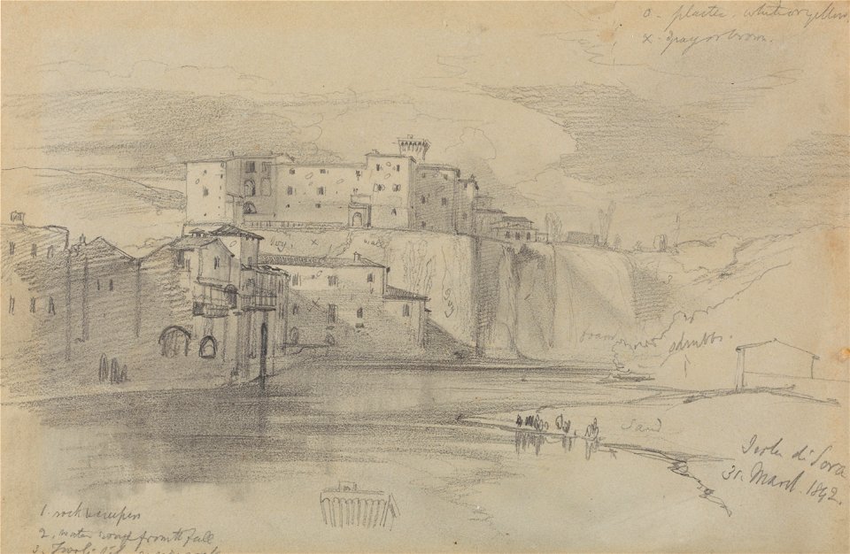Edward Lear - Isola di Sora, 31 Mar. 1842 - Google Art Project