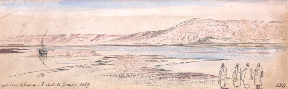 Edward Lear - Just above Ekhmim - Google Art Project