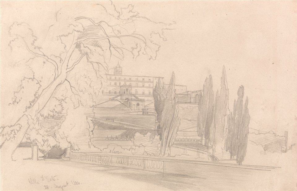 Edward Lear - Villa d'Este - Google Art Project