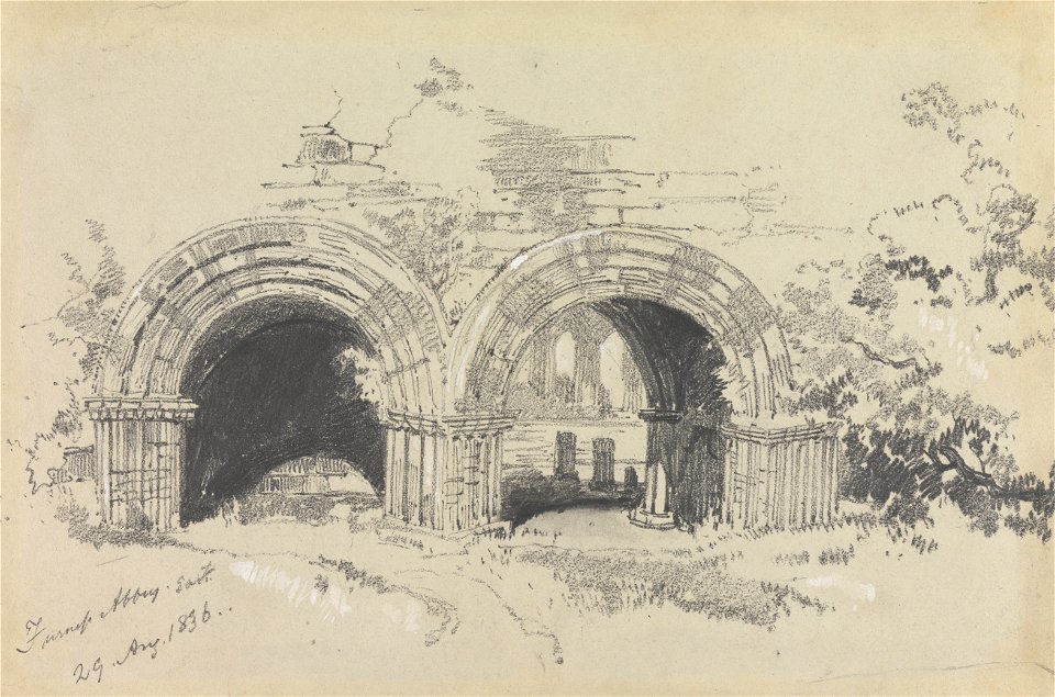 Edward Lear - Furness Abbey East, 29 August 1836 - Google Art Project