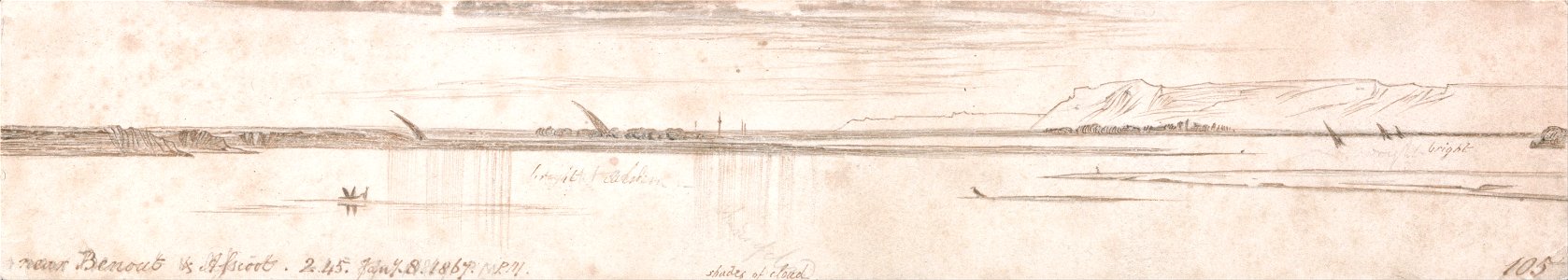 Edward Lear - Near Benout & Assioot - Google Art Project