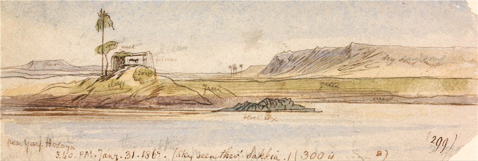 Edward Lear - Near Garf Hossayn, 3-40 pm, 31 January 1867 (299) - Google Art Project