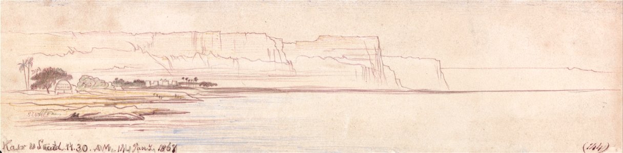 Edward Lear - Kasr es Saiad - Google Art Project