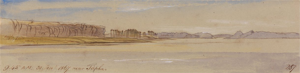 Edward Lear - Near Tapha, 9-45 am, 31 January 1867 (287) - Google Art Project
