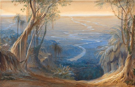 Edward Lear - Plains of Bengal, from above Siligoree - Google Art Project