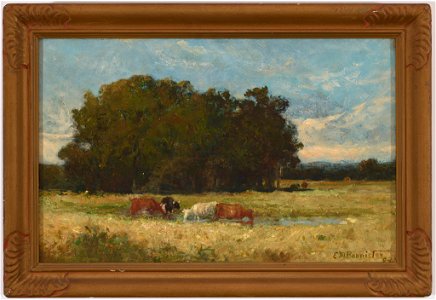 Edward Mitchell Bannister - Four Cows in a Meadow - 2016.38.2 - Rhode Island School of Design Museum