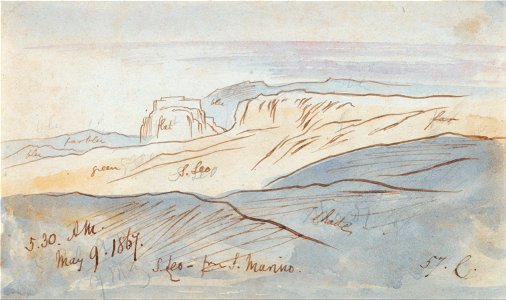 Edward Lear - San Leo from San Marino - Google Art Project